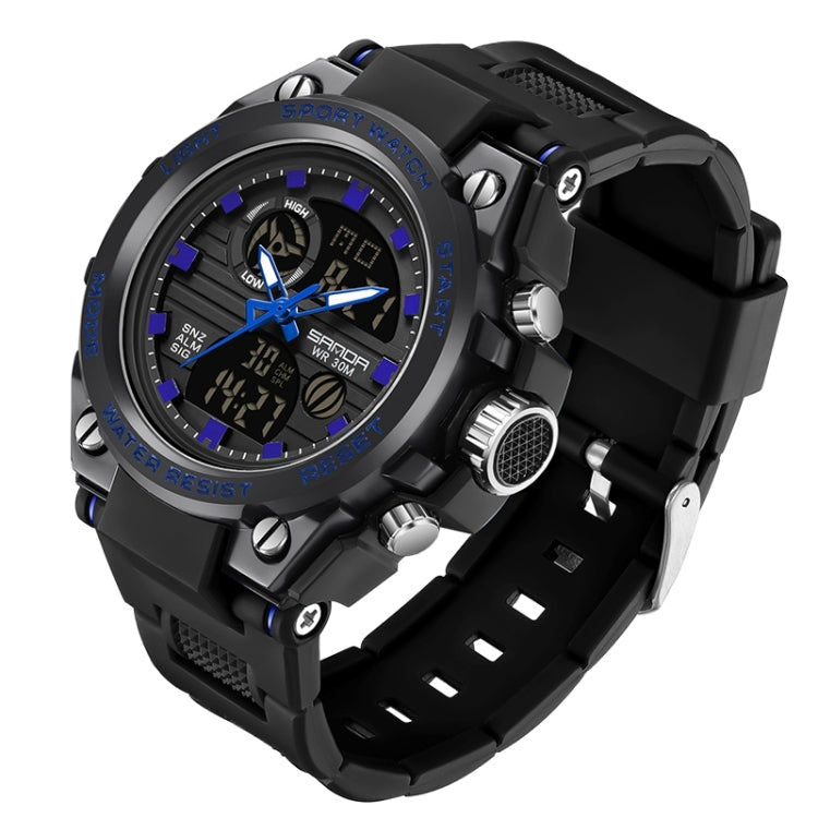 SANDA739  Watch Plate Chao Male Watch Male Student Fashion Trend Multi Functional Digital Waterproof Electronic Meter